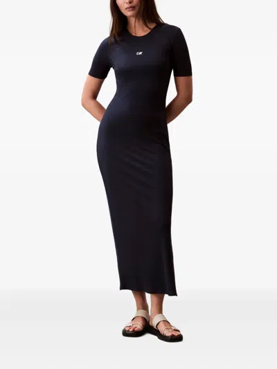 CALVIN KLEIN JEANS EST.1978 RIBBED MIDI DRESS