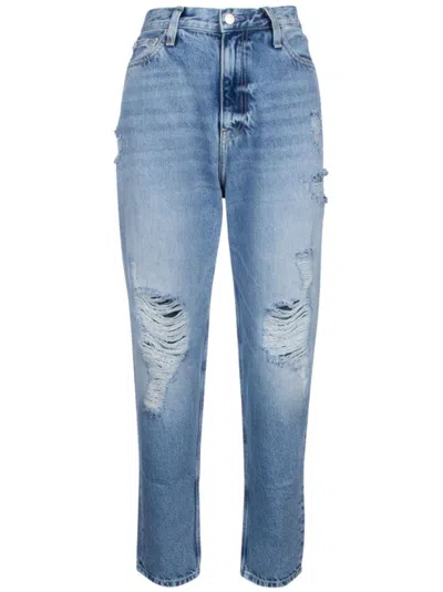 Calvin Klein Jeans Est.1978 Ripped Detailing Jeans In Blue