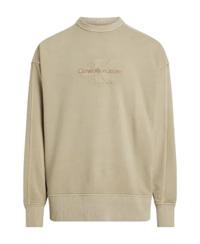 Calvin Klein Jeans Est.1978 Round Collar Long Sleeve Sweater In Nude