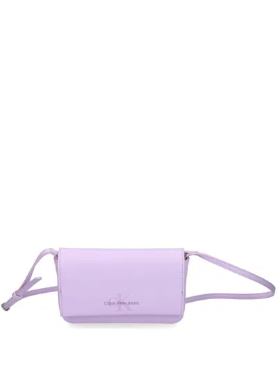 Calvin Klein Jeans Est.1978 Sculpted Flap Crossbody Bag In 紫色