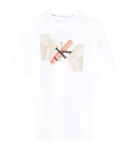 Calvin Klein Jeans Est.1978 Skyscraper Cotton T-shirt In White