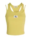 Calvin Klein Jeans Est.1978 Sleeveless Vest In Yellow