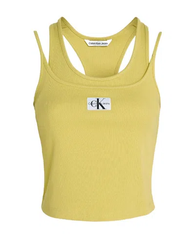 Calvin Klein Jeans Est.1978 Sleeveless Vest In Yellow