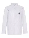 Calvin Klein Jeans Est.1978 Striped Pocketed Shirt In White