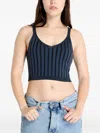 Calvin Klein Jeans Est.1978 Striped V-neck Tank Top In Blue