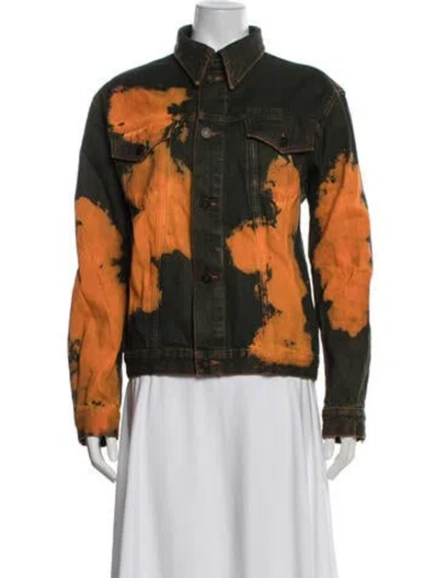 Pre-owned Calvin Klein Jeans Est.1978 Tie-dye Print Denim Jacket In Multi