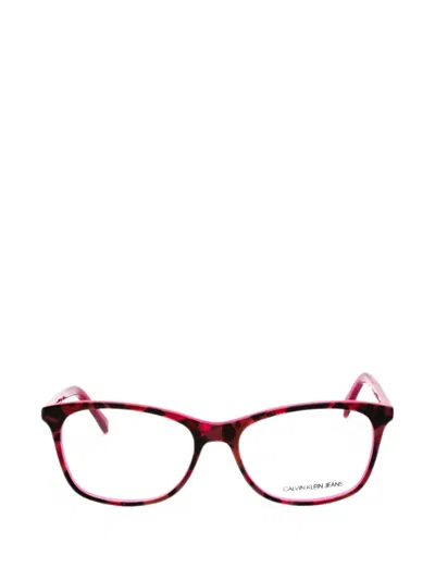 Calvin Klein Jeans Est.1978 Tortoiseshell-effect Rectangle-frame Glasses In Multi