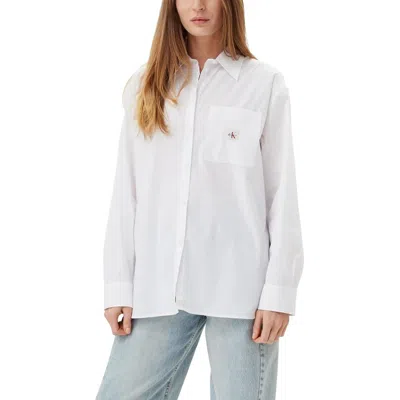 Calvin Klein Jeans Est.1978 White Cotton Blouse