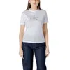 Calvin Klein Jeans Est.1978 White Cotton T-shirt In Animal Print