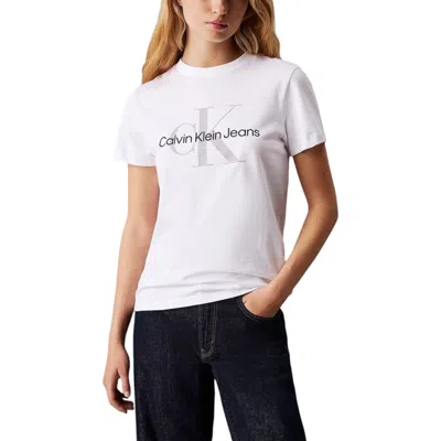 Calvin Klein Jeans Est.1978 Cotton Tops & Women's T-shirt In White