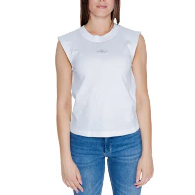 Calvin Klein Jeans Est.1978 Cotton Tops & Women's T-shirt In White