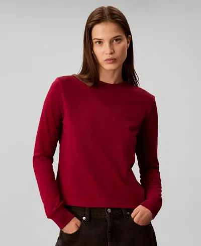 Calvin Klein Jeans Est.1978 Women's Archive Logo Slim T-shirt In Red