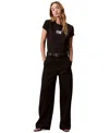 Calvin Klein Jeans Est.1978 Calvin Klein Women's Monogram Logo Graphic Slim T-shirt In Black
