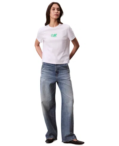 CALVIN KLEIN JEANS EST.1978 WOMEN'S COTTON ARCHIVE LOGO T-SHIRT