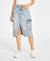 Calvin Klein Jeans Est.1978 Calvin Klein Jeans High Waist Cargo Midi Skirt In Parade