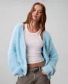 Calvin Klein Jeans Est.1978 Calvin Klein Women's Soft Cropped Cardigan Sweater In Blue