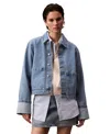 Calvin Klein Jeans Est.1978 Women's Cuffed Long-sleeve Denim Jacket