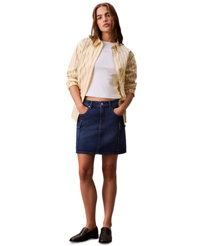Calvin Klein Jeans Est.1978 Women's Denim Cargo Skirt