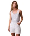 Calvin Klein Jeans Est.1978 Calvin Klein Women's Poplin Button-down Top In Gray