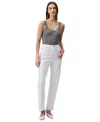 Calvin Klein Jeans Est.1978 Women's High-rise Straight-leg Stretch Denim Jeans In Optic White