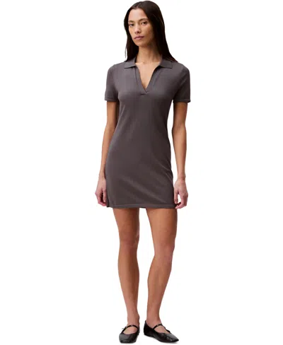 Calvin Klein Jeans Est.1978 Women's Liquid Shine Minidress In Eiffel Tower