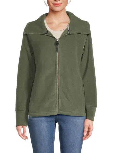 Calvin Klein Jeans Est.1978 Women's Mock Collar Jacket In Thyme