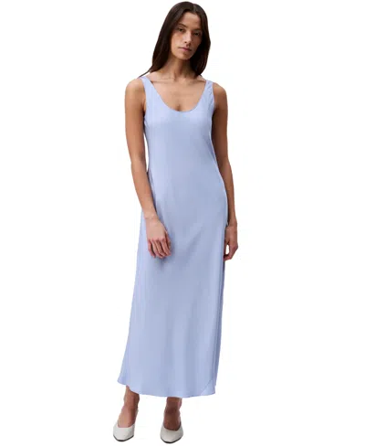 Calvin Klein Jeans Est.1978 Women's Sleeveless Midi Slip Dress In Kentucky Blue
