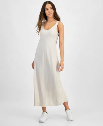Calvin Klein Jeans Est.1978 Women's Sleeveless Midi Slip Dress In Oatmeal
