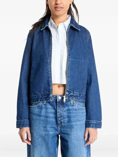 Calvin Klein Jeans Est.1978 Zip-up Denim Jacket In Blue