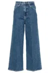 Calvin Klein High-rise Wide-leg Jeans In Blu