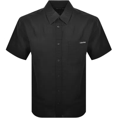 Calvin Klein Jeans Linen Shirt Black