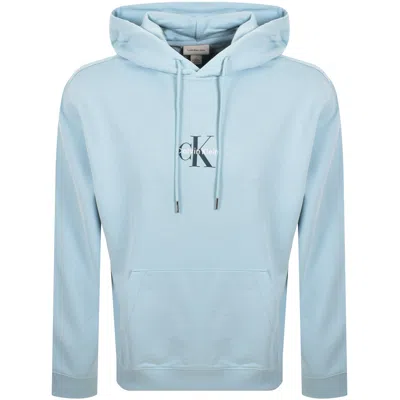 Calvin Klein Jeans Logo Hoodie Blue
