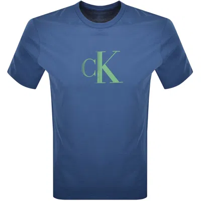 Calvin Klein Jeans Logo T Shirt Blue