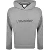 Calvin Klein Jeans Logo Terry Hoodie Grey In Gray
