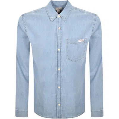 Calvin Klein Jeans Long Sleeve Denim Shirt Blue