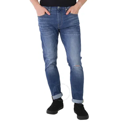 Calvin Klein Jeans Men's 37.5 Distressed Modern Taper Jeans In Blue
