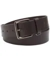 Calvin Klein Jeans Men's Leather Belt With Keeper Ring In Dark Brown