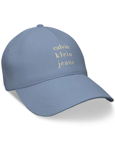 Calvin Klein Jeans Men's Seasonal Faded Denim Logo Cap