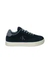 Calvin-klein-jeans Men's Shoes Calvin Klein Jeans Low Sneakers, Side Logo, Grey Laces In Black