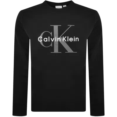 Calvin Klein Jeans Monologo Sweatshirt Black