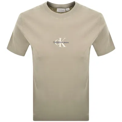 Calvin Klein Jeans Monologo T Shirt Beige