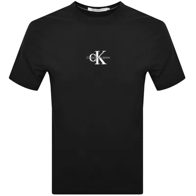 Calvin Klein Jeans Monologo T Shirt Black In Schwarz