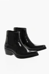 Calvin Klein Jeans Patent Faux Leather Boots 5cm In Black