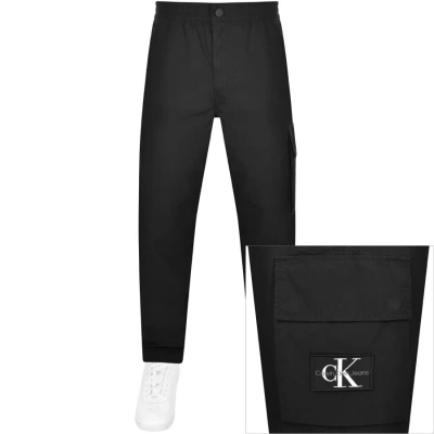 Calvin Klein Jeans Poplin Utility Trousers Black
