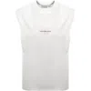 Calvin Klein Jeans Relaxed Fit Logo Vest White