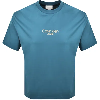 Calvin Klein Jeans Relaxed Fit T Shirt Blue
