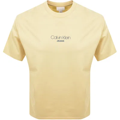 Calvin Klein Jeans Relaxed Fit T Shirt Yellow