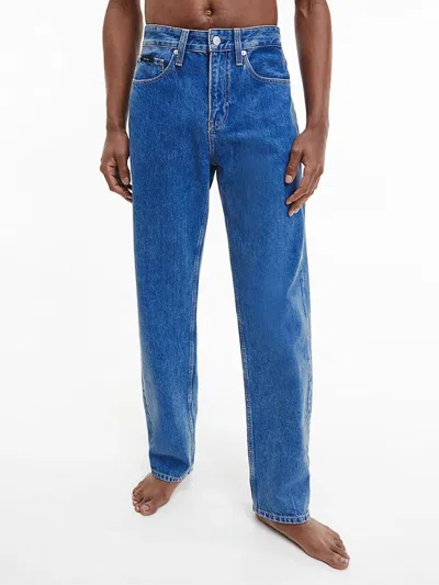 Calvin Klein Jeans Relaxed Straight Iconic In Blu