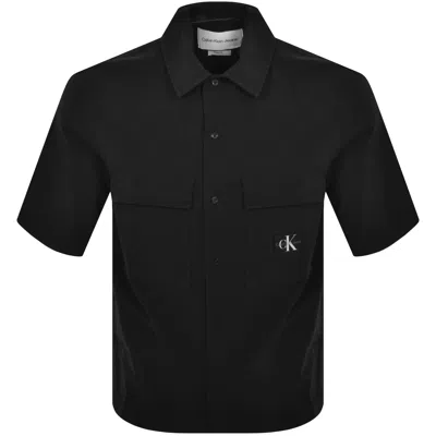 Calvin Klein Jeans Seersucker Shirt Black