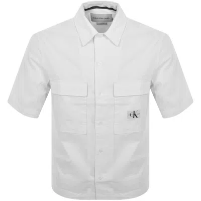 Calvin Klein Jeans Seersucker Shirt White